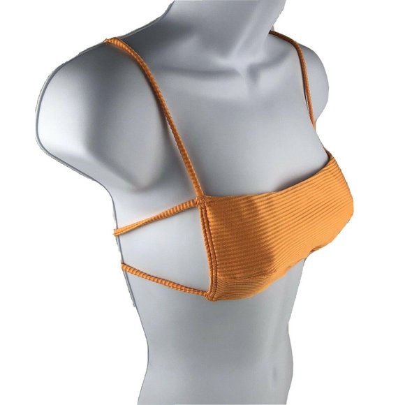 Women Small TWIIN Justice Backless Bandeau Swim Top - Picture 2 of 6